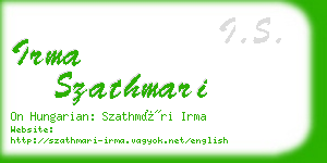 irma szathmari business card